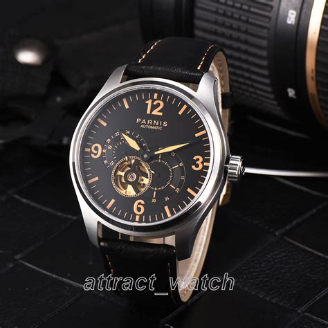 44mm Parnis Miyota Automatic Men S Mechnical Watch 24 Hour Dial