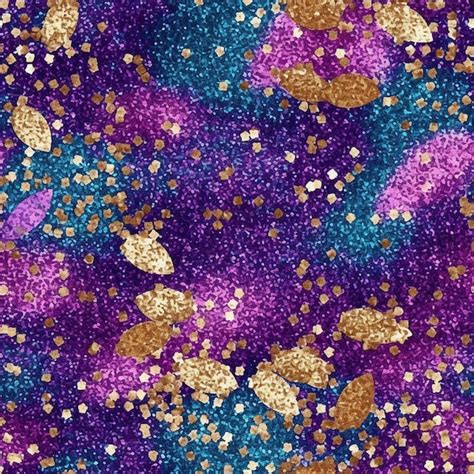 Premium Photo | A purple glittery background with gold glitter and glitter.