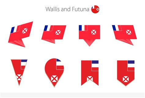 Wallis And Futuna National Flag Collection Eight Versions Of Wallis