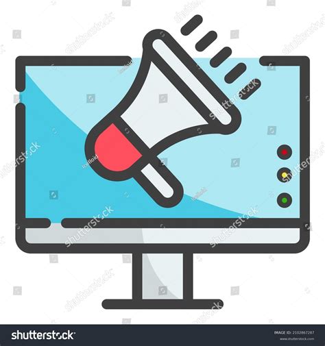 Digital Marketing Ads Icon Illustration Business Stock Vector (Royalty