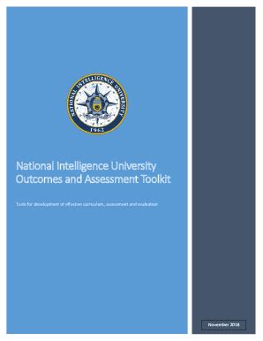 Fillable Online National Intelligence University Outcomes and ...