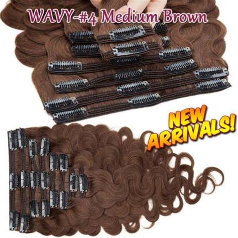 200g Double Weft Clip In 100 Remy Human Hair Extensions Thick Full