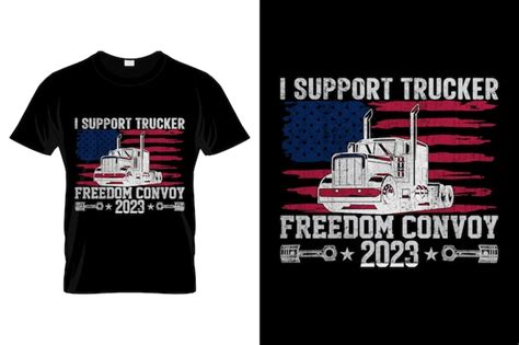 Premium Vector | I support trucker freedom convoy 2023