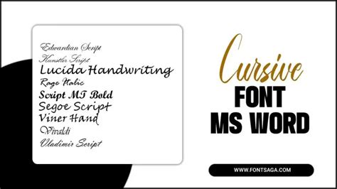 Cursive Font MS Word - A Beginner's Guide