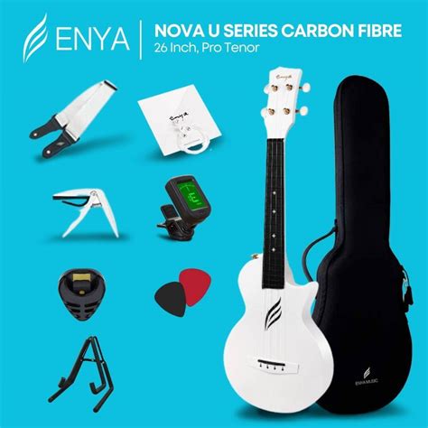 Enya Nova U Pro Tenor Inch Carbon Fibre Polycarbonate Ukulele Thin