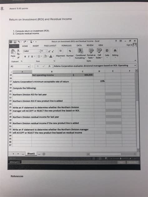 Solved 1 Compute Return On Investment Roi 2 Compute