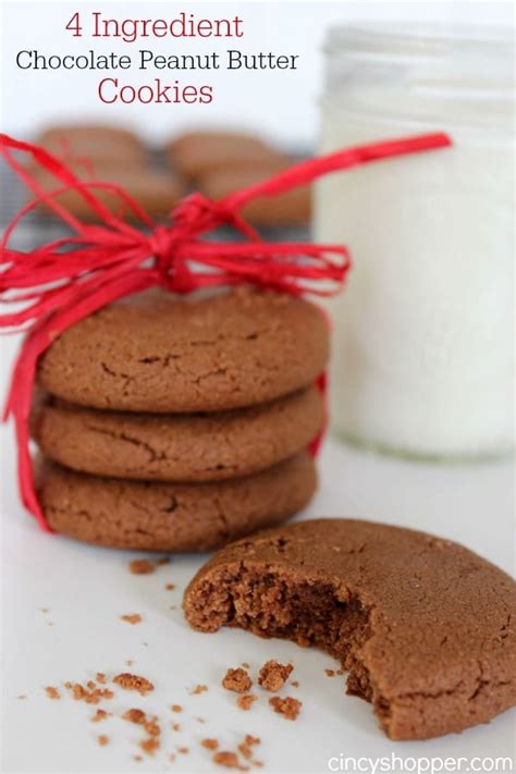 4 Ingredient Chocolate Peanut Butter Cookies Recipe Cincyshopper