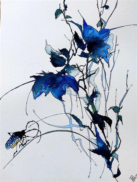 Aquarelles Et Feutre Fleurs Et Insectes L Atelier D Abby Comment