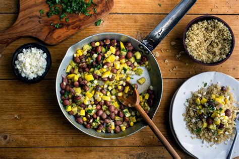 Big Bowl With Spicy Brown Bean Squash And Corn Succotash Recipe Nyt