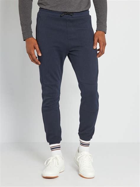 Pantalon De Jogging En Piqu De Coton Bleu Marine Kiabi