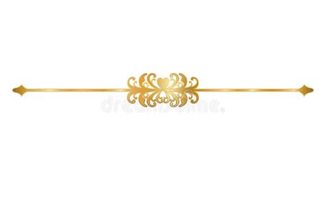 Gold Ornament In Arrow Shaped With Curved Leaves Vector Design Stock Vector Illustration Of