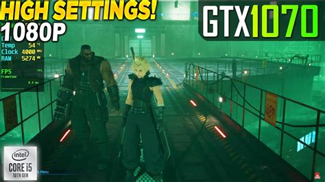 Final Fantasy VII Remake GTX 1070 1080p High YouTube