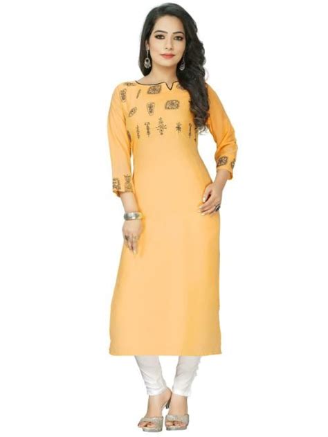 Buy Prettify Women Yellow Embroidered Single Kurta Set Online At Best