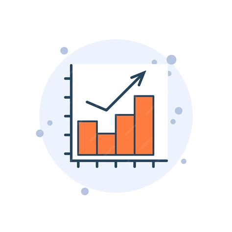만화 다이어그램 성장 아이콘 터 일러스트레이션 거품 배경에 분석 아이콘 통계 기호 개념 프리미엄 벡터