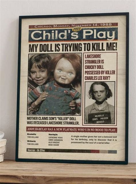 Child's play Chucky Poster, Chucky Good Guys Doll Movie Vintage ...