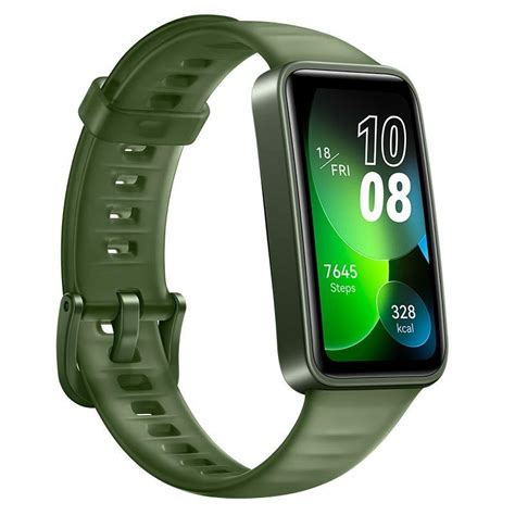 Huawei Band 8 Smart Watch Ultra Thin Design Silicone Strap Green Extra