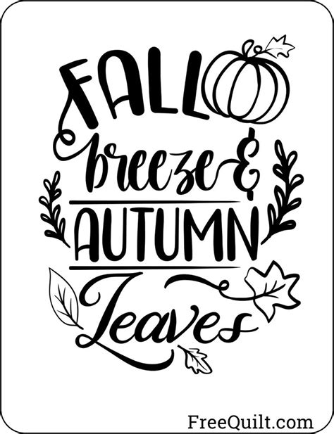 Fall Leaves Sayings Illustrated Fall Quotes Freequilt