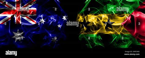 Flags Of Australia Australian Vs Sao Tome And Principe Smoke Flag