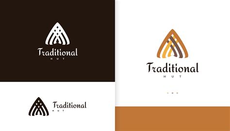 Traditional Hut Logo Design. Village House Logo or Icon. Suitable for ...