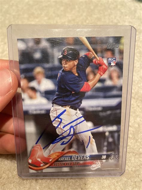 Topps Rafael Devers Rookie Ip Auto Signed Ebay