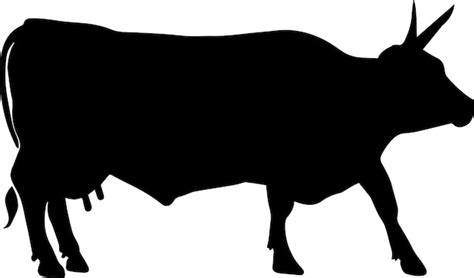 Premium Vector Cattle Vector Silhouette Illustration 3