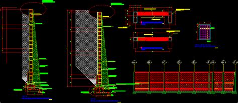 Muro De Contencion En Autocad Librer A Cad