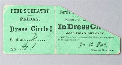 Rare Theatre Tickets From Lincoln Assassination Sold At Auction