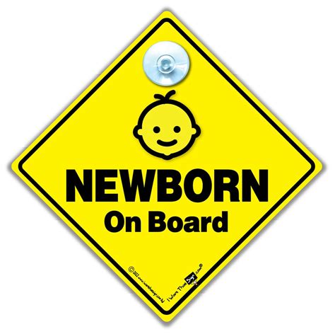 Newborn On Board Car Sign Baby On Board Grandchild Baby On Etsy