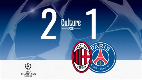 Match Milan AC PSG 2 1 le résumé et les buts en video CulturePSG