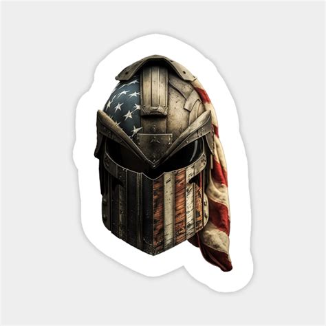 American Flag Spartan Helmet No Background Spartan Helmet Magnet