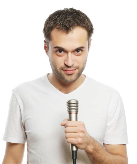 Premium Photo Life Style People And Leasure Concept A Young Man Wearing A White Shirt Holding