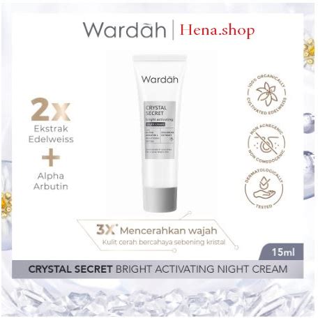 Jual Wardah Crystal Secret Bright Activating Night Cream Krim Malam