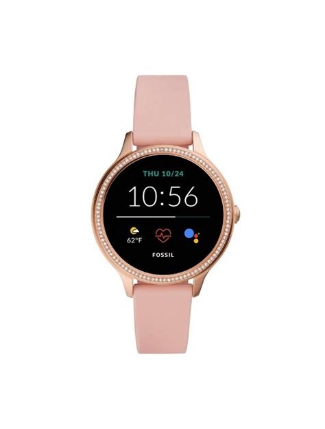 Buy Fossil Women Gen 5E FTW6066 Smartwatch 42mm Rose Gold Tone With