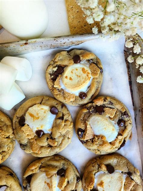 Smores Chocolate Chip Cookies Jessie Bakes Treats