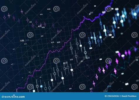 Creative Glowing Forex Chart And Grid On Wallpaper Stock Financial