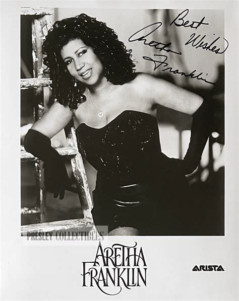 Aretha Franklin Autograph - Presley Collectibles