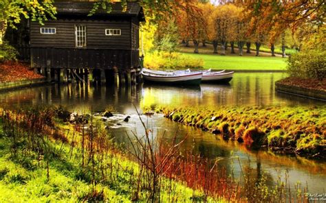 Wallpaper Boat Garden Lake Water Nature Reflection Evening