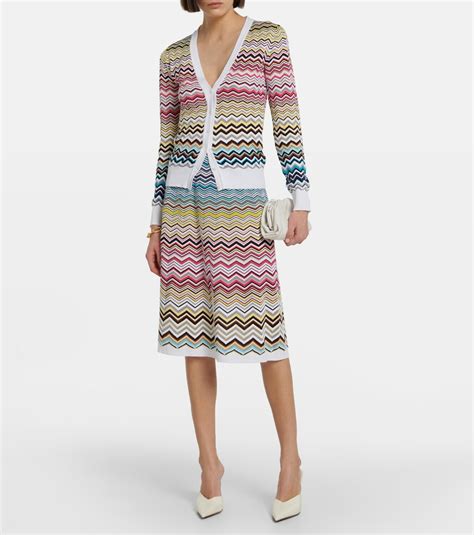 Missoni Zig Zag Cotton Blend Cardigan Missoni