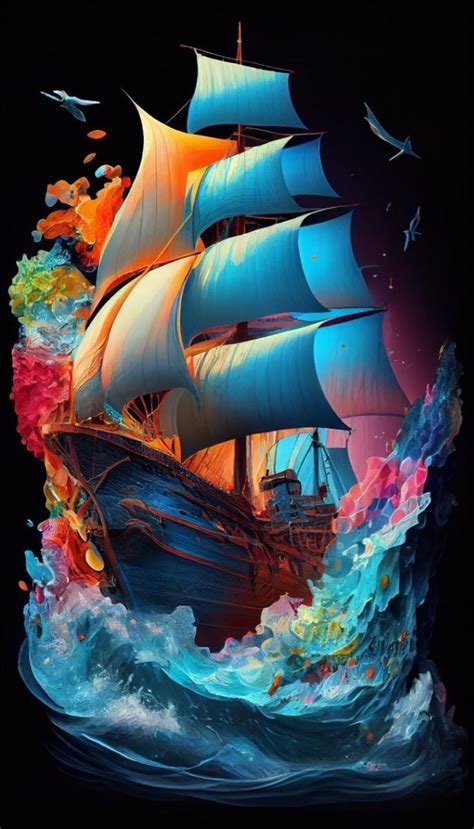 Pirate Ship Wallpaper | Искусство пинап, Морды животных, Пинап