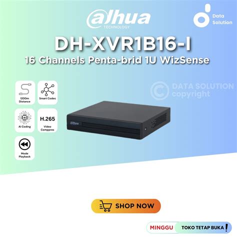 Jual Dahua DVR DH XVR1B16 I 16 Channels Penta Brid Compact 1U 1HDD