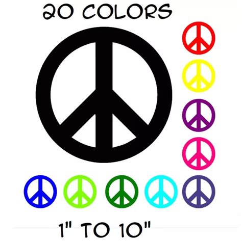 Peace Sign Sticker Vinyl Decal Love Symbol Car Window Bumper Hippie 1