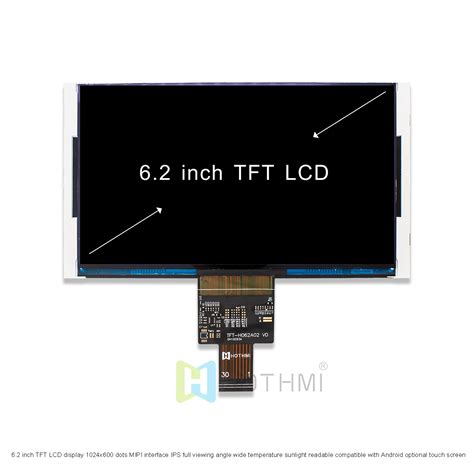 6 2 Inch TFT LCD Display 1024x600 Dots MIPI Interface IPS Full Viewing