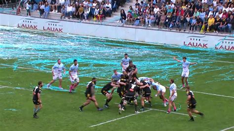 TOP 14 Essai De Yoan TANGA MANGENE SR Aviron Bayonnais Stade