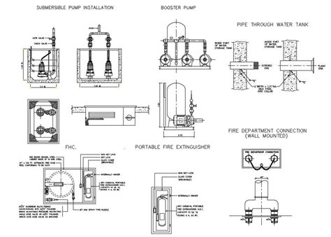 Fire Booster Connection With Water Pipe Cad Drawing Dwg File Cadbull