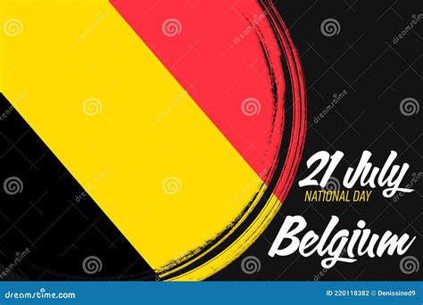 Juli Nationale Feestdag Van Belgie De Julio Bandera Del D A De La