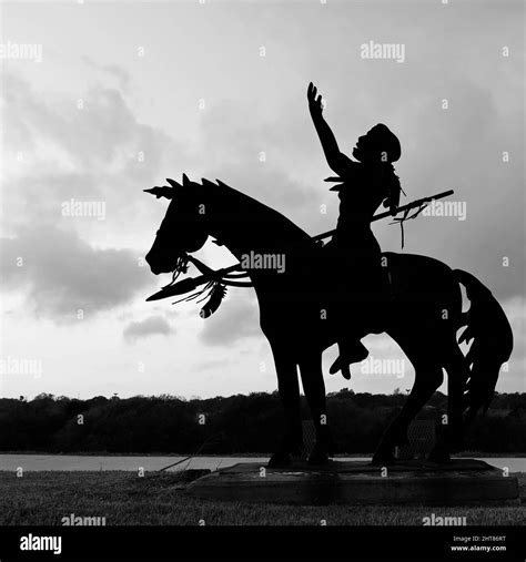 Native American On Horse Silhouette