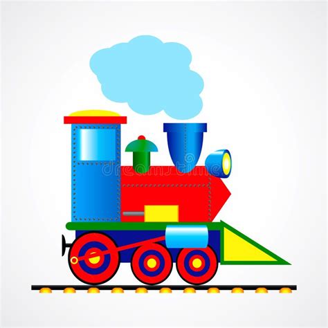 De Locomotief Van De Stoom Vector Illustratie Illustration Of Vakantie