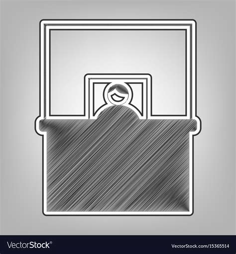 Information desk sign pencil sketch Royalty Free Vector