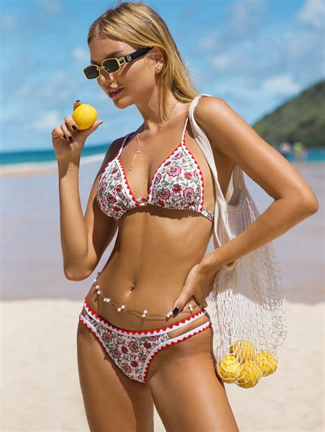 Bikinx Ba Ador Bikini Con Estampado Floral Con Abertura Moda De Mujer