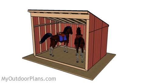 Horse Shelter Plans | MyOutdoorPlans | Free Woodworking Plans and Projects, DIY Shed, Wooden ...